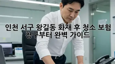 인천 서구 왕길동 화재 후 청소: 보험 청구부터 완벽 가이드