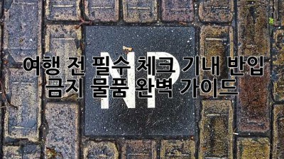 여행 전 필수 체크! 기내 반입 금지 물품 완벽 가이드