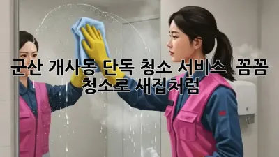 군산 개사동 단독 청소 서비스 ✨ 꼼꼼 청소로 새집처럼!